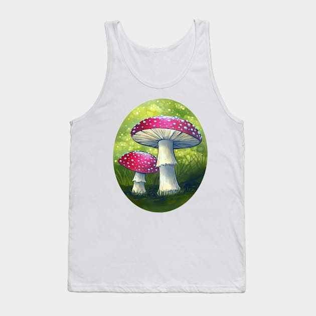 Cottagecore Mushrooms Tank Top by Molly11